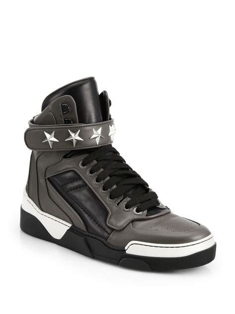 givenchy tyson leather high top sneakers